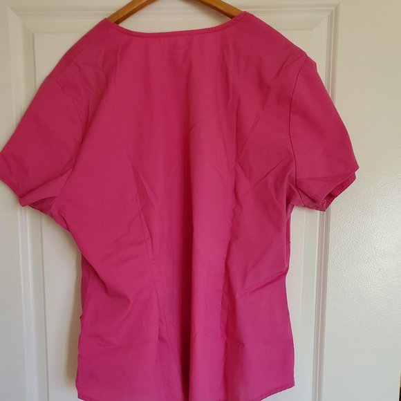 Pink Code Happy scrub top - Picture 2 of 6